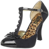 Black Suede 10 cm SMITTEN-10 Rockabilly Pumps with low heels