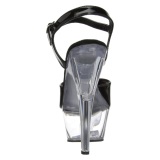 Black Transparent 15 cm Pleaser KISS-209 High Heels Platform