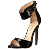 Black Varnish 13 cm SEXY-19 High Heeled Evening Sandals