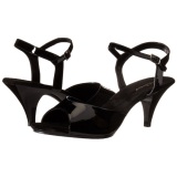 Black Varnish 8 cm BELLE-309 Womens High Heel Sandals