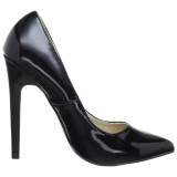 Black Varnished 13 cm SEXY-20 pointed toe stiletto pumps