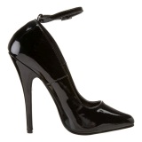 Black Varnished 15,5 cm DOMINA-431 Pumps with low heels