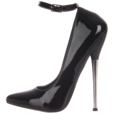 Black Varnished 16 cm DAGGER-12 Women Pumps Shoes Stiletto Heels