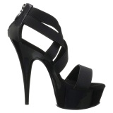 Black elasticated band 15 cm DELIGHT-669 pleaser womens shoes