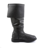 Black robinhood mens boots cosplay renaissance halloween boots