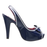 Blue 11,5 cm retro vintage BETTIE-05 Womens Shoes with High Heels