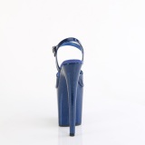 Blue 20 cm FLAMINGO-809GP glitter platform sandals shoes