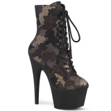 Camoflash Canvas 18 cm ADORE-1020CM pleaser ankle boots with platform