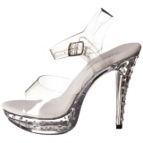 Clear Rhinestone 13 cm COCKTAIL-508SDT Acrylic High Heeled Sandal