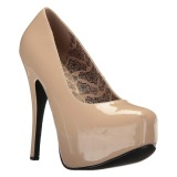 Cream Patent 14,5 cm Burlesque TEEZE-06W mens pumps for wide feets