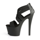 Elasticated Band 18 cm SKY-369 Platform High Heels Shoes