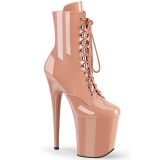 FLAMINGO-1020 20 cm pleaser high heels ankle boots blush