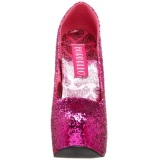 Fuchsia Glitter 14,5 cm Burlesque BORDELLO TEEZE-06G Platform Pumps