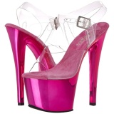 Fuchsia Transparent 18 cm SKY-308 High Heels Platform