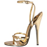 Gold 15 cm Devious DOMINA-108 high heeled sandals