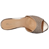 Gold 8,5 cm LUCY-01 glitter mules shoes womens