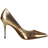 Gold Matte 10 cm CLASSIQUE-20 pointed toe stiletto pumps