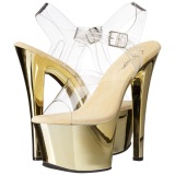 Gold Transparent 18 cm SKY-308 High Heels Platform