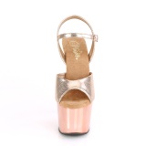 Gold chrome platform 18 cm ADORE-709 pleaser high heels shoes