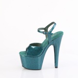 Green 18 cm ADORE-709GP glitter platform sandals shoes