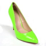 Green Neon 13 cm AMUSE-20 pointed toe stiletto pumps