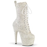 Ivory glitter 18 cm ADORE-1040GR high heels ankle boots platform