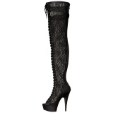 Lace Fabric 15 cm DELIGHT-3025ML Platform Thigh High Boots