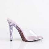 Lavender mules 11,5 cm GALA-01DMM strass high heeled mules