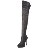 Leather 13,5 cm INDULGE-3011 Platform Thigh High Boots