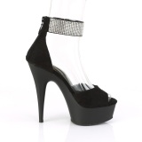 Leatherette 15 cm DELIGHT-625 platform pleaser sandals