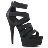 Leatherette 15 cm DELIGHT-659 platform sandals