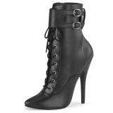 Leatherette 15 cm DOMINA-1023 ankle boots stiletto high heels