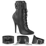 Leatherette 15 cm DOMINA-1023 ankle boots stiletto high heels