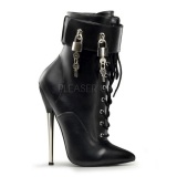 Leatherette 16 cm DAGGER-1023 Lace Up Ankle Calf Women Boots