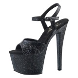 Leatherette 18 cm Pleaser SKY-309MMG glitter high heels shoes