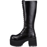 Leatherette 9,5 cm RANGER-302 Platform Mens Gothic Boots