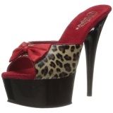 Leopard 15 cm Pleaser DELIGHT-601-6 High Platform Mules