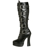 Matte 13 cm ELECTRA-2042 buckle womens boots with platform