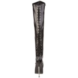 Matte 16 cm DAGGER-3060 Overknees Boots Flat Heels