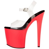 Neon Pink 20 cm Pleaser FLAMINGO-808UV High Heel Platform