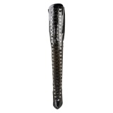 Patent 13 cm SEDUCE-3024 Black high heeled mens thigh high boots