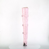 Patent 13 cm SEDUCE-3028 Rosa overknee boots with laces