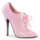 Patent 15 cm DOMINA-460 lace up oxford pumps rose