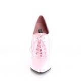 Patent 15 cm DOMINA-460 lace up oxford pumps rose