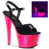 Patent 18 cm SKY-309UVLG High Heeled Sandal Neon Platform