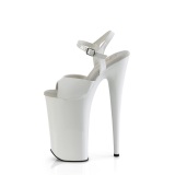 Patent 25,5 cm BEYOND-009 White extrem platform high heels shoes