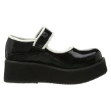 Patent 6 cm SPRITE-01 emo platform maryjane shoes with buckles