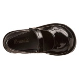 Patent 8,5 cm DemoniaCult DOLLIE-01 Black gothic mary jane pumps