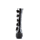 Patent 8,5 cm TTRASH518 cyberpunk knee high mens boots platform black