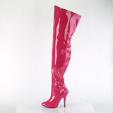 Pink 13 cm SEDUCE-3000WC thigh high stretch overknee boots with wide calf